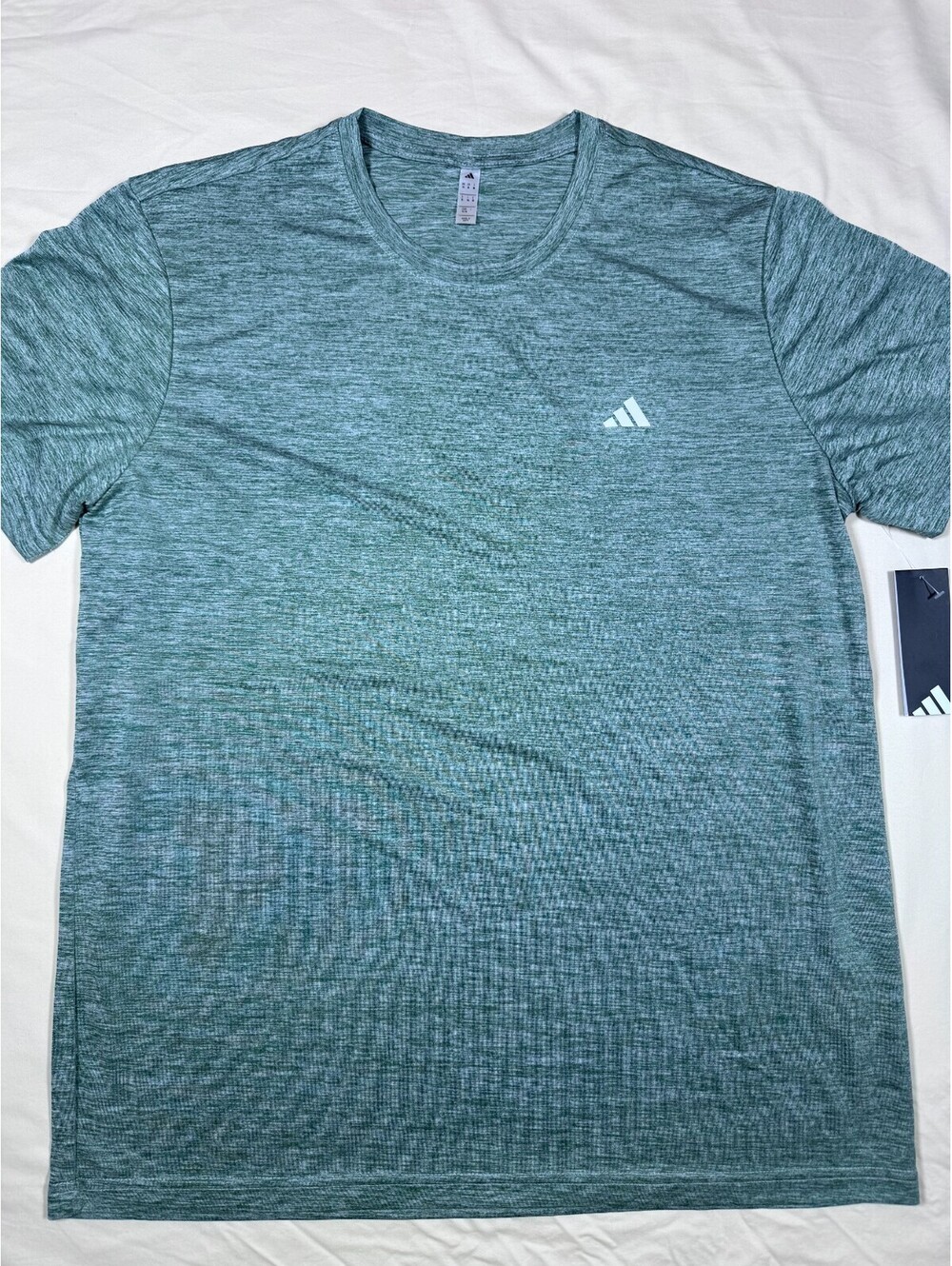 Adidas Men's Performance Short Sleeve T-Shirt XL Light Green Heathered - NWT